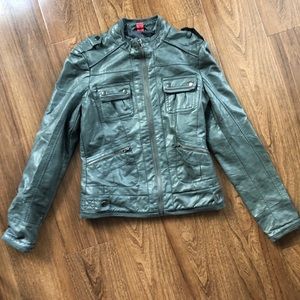 Grey leather jacket from Nordstrom, size XS